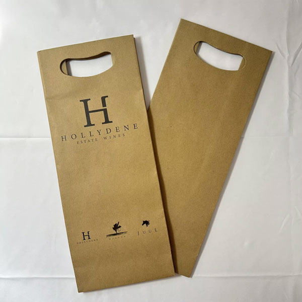 die cut handle paper wine bag