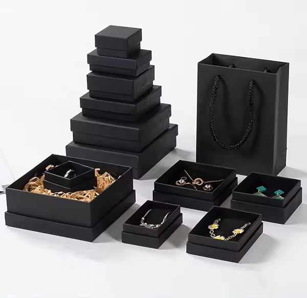 black gift box with lid