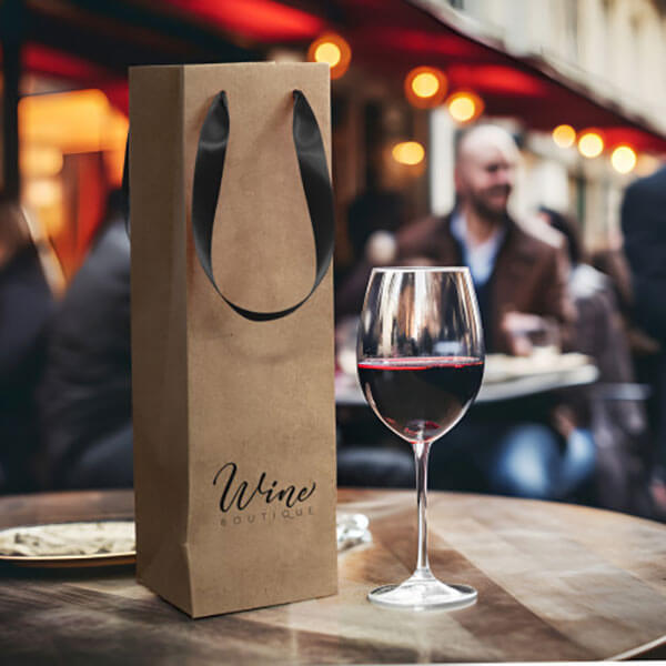 sacs à vin en papier pour les entreprises