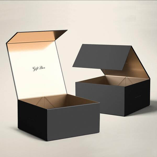 vlastní velikost recyklovatelný kartonový papír tvrdý pevný magnet box balení luxusní skládací magnetický dárkový box s magnetickým víkem 1