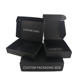 factory manufacture paper corrugated custom shipping mailer packaging carton box black mailing carton box custom logo 1