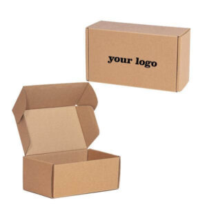 moda personalizado impreso cuadrado kraft papel de embalaje mailer caja de embalaje cajas de papel 1