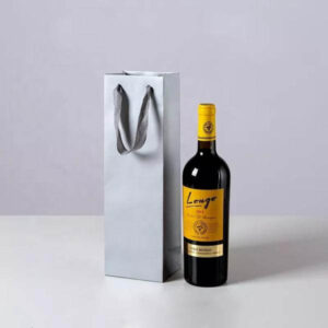 emballage cadeau de haute qualité sac en papier pour bouteille de vin personnalisé avec impression dorée pour l'emballage cadeau de la bouteille 1