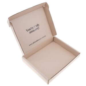 corrugated paper gift mailer box custom printed shipping packaging box for small business 1