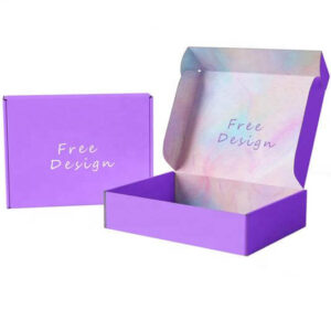 custom logo purple eco friendly mailer boxes for clothes 1
