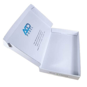 mailer box for tennis racket white corrugated shipping box with custom design cost effective paper packaging boxes 1