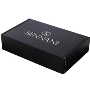 nuova tendenza scatola mailer nero all'ingrosso scatole di imballaggio personalizzato moda carta ondulata pieghevole stampa scatole di spedizione 1