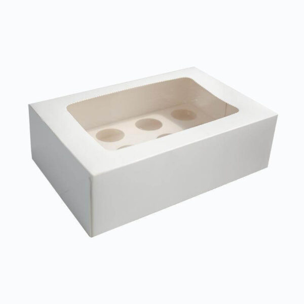 4 6 12 24 hole boite cupcake box for cupcakes custom cup cake packaging transparent clear window cupcake boxes with inserts 2