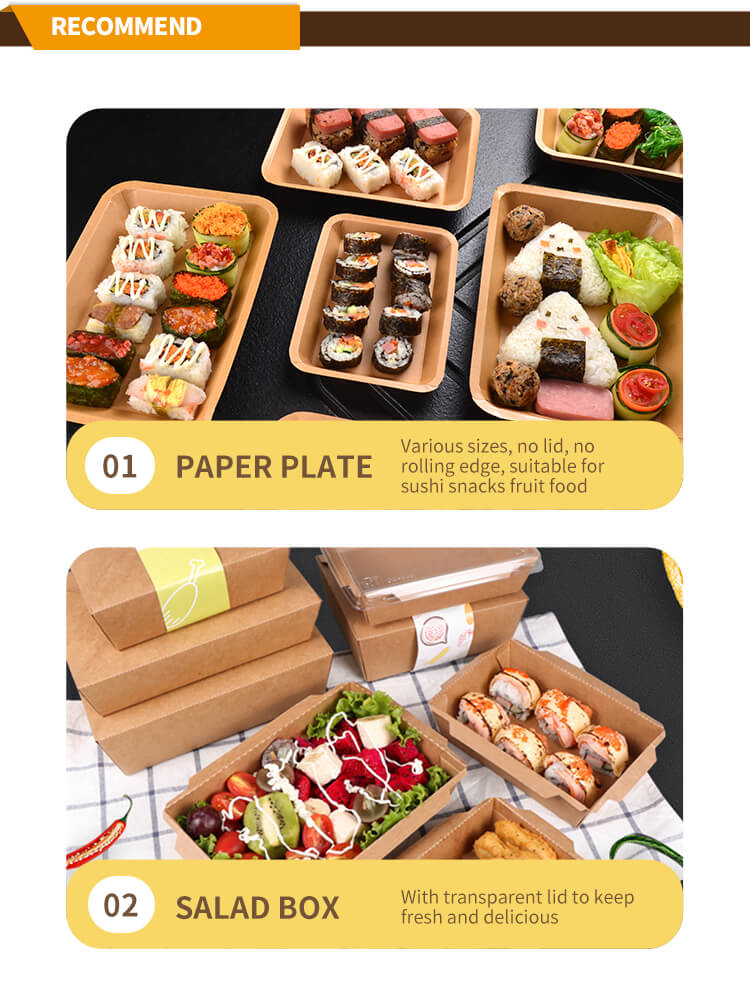 50 Scatole Per Panini Con Coperchio Trasparente - Contenitori In Cartone Kraft 14x12,5x6,5 Cm Per Alimenti, Sushi, Dessert