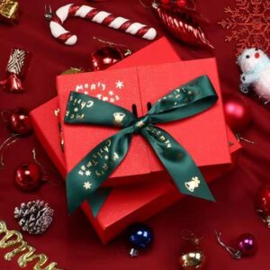 christmas eve gift red double open christmas gift wrapping christmas cardboard box 1