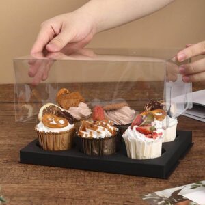 cupcake boxes with window cupcake containers 6 count carrier boxes for muffins cupcakes 1