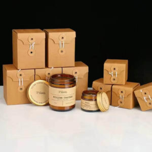 stampa personalizzata logo eco friendly brown kraft candle box packaging eco friendly cartone personalizzato con logo 1