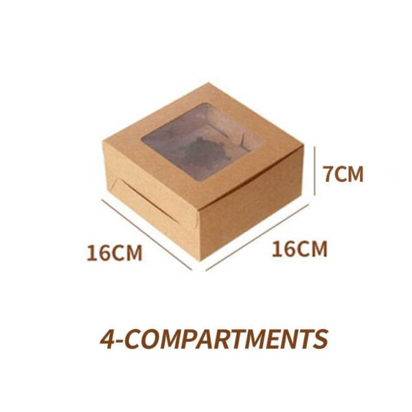 eco friendly custom logo printed 6 12 holes cupcake packaging boxes white brown kraft paper cupcake gift boxes in bulk 5