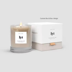 luxury custom logo candle rigid cardboard gift box set fancy white packaging boxes candle jars with lid 1