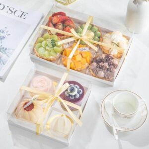 luxury cute digital cake box square pet food packaging gift box transparent cake packaging box 1