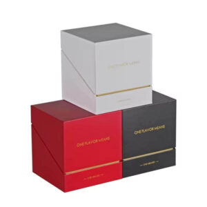 luxury cardboard box with gold foil logo custom candle boxes wholesale fancy gift box 1