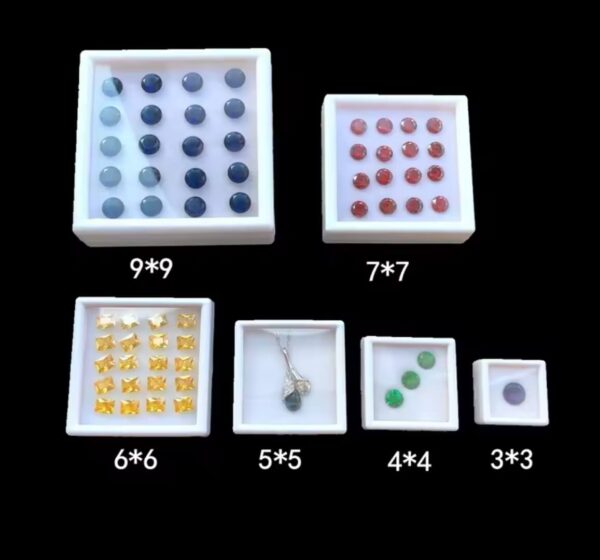 transparante sieraden doos acryl steen geheugen katoen binnenkussen edelsteen doos ring gezicht sieraden hanger kleine doos 3