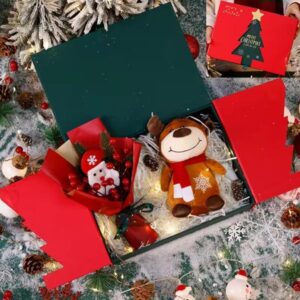 Großhandel benutzerdefinierte Feste Thanksgiving Weihnachten Flip über Geschenk-Box gedruckt Karton Mailer Box Verpackung Geschenk-Box Luxus 1