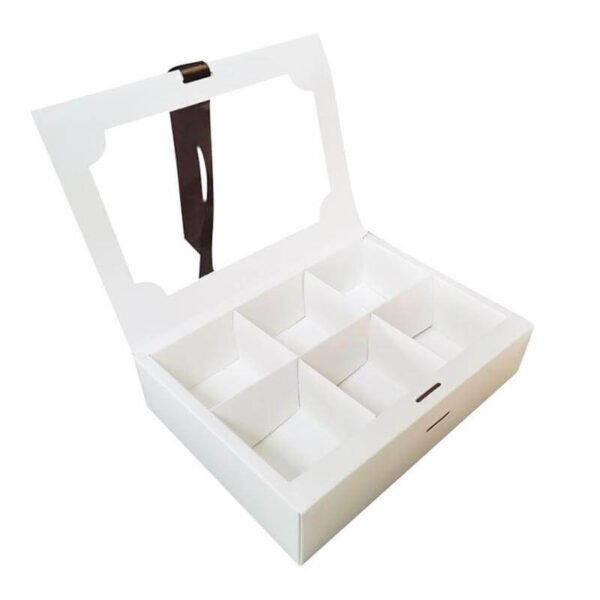 wholesale dessert paper box with 2 4 6 9 dividers cupcake packaging pastry sweets gift cup cake boxes 2