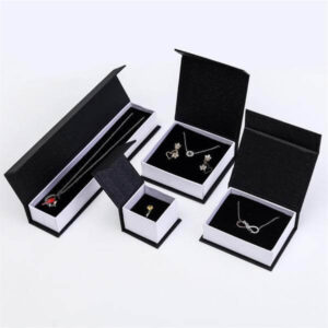 wholesale magnetic clamshell jewelry box book shape magnet jewelry gift box earrings packing necklace ring box 1