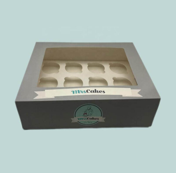 wholesale custom cupcake packaging and cake pop up 6 12 holes pvc window cupcakes packaging box 4