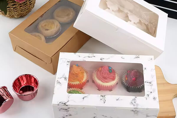 clear window cupcake boxes