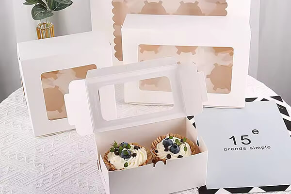 12 Scatole Porta Cupcake In Kraft Con Finestra – Confezione Singola Per Muffin, Ideali Per Bomboniere E Feste