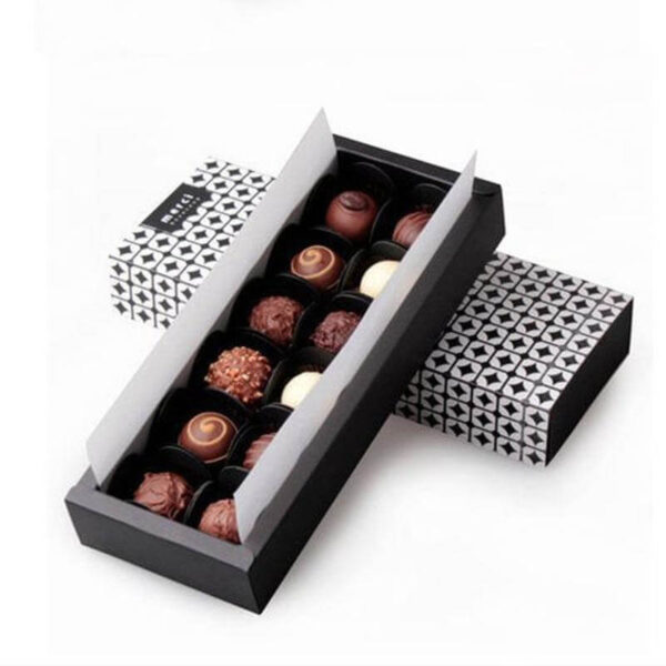 10 pc truffle chocolate box with tray display cardboard compound paper chocolate packaging gift box 2