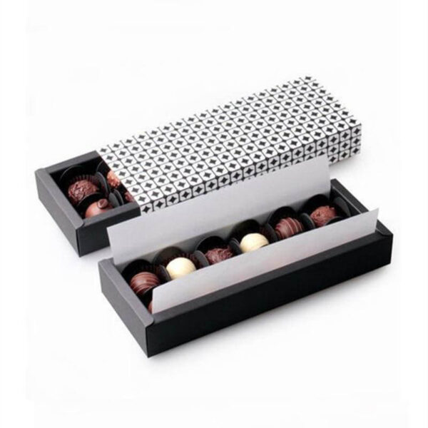 10 pc truffle chocolate box with tray display cardboard compound paper chocolate packaging gift box 4