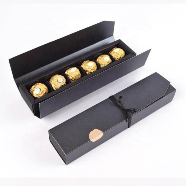 2024 stock chocolate packaging box wholesale pure color paper box for candy storage 5