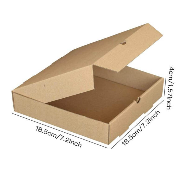 40x40 cajas de pizza multi tamaño de los envases de alimentos personalizados de 7 pulgadas para llevar cajas de cartón kraft cajas de pizza de papel corrugado con el logotipo 3