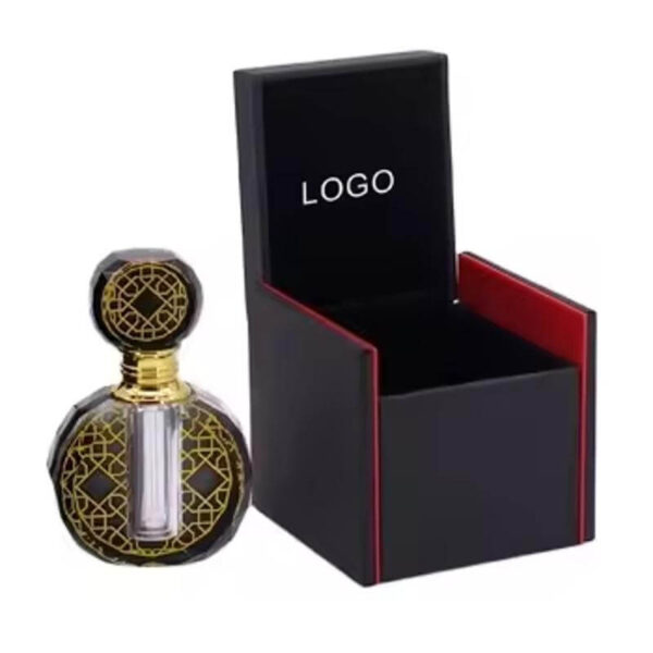 best selling oem design custom logo gold stamping leather perfume box high quality wood for perfume gift packaging unique style 1