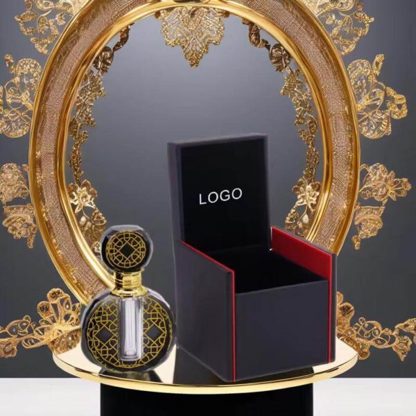 best selling oem design custom logo gold stamping leather perfume box high quality wood for perfume gift packaging unique style 2