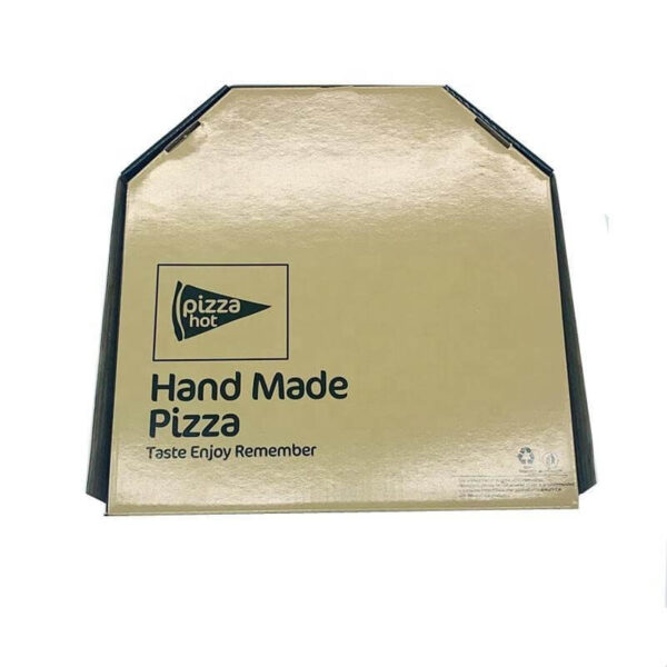 black high quality custom logo printed pizza box 12 14 16 18 inch custom black pizza boxes 2