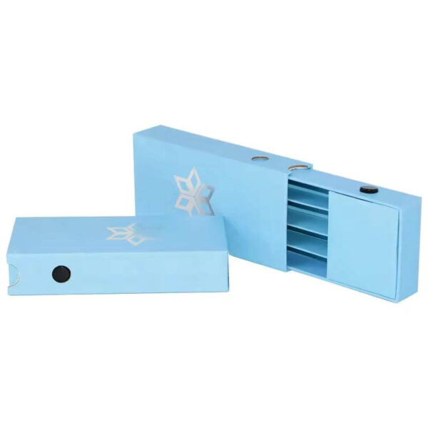 compliant child resistant sliding drawer gift box with cardboard insert pull out rigid box with child proof button 6