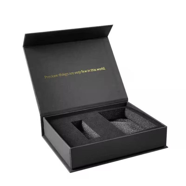 custom logo luxury black drawer magnetic bottle cosmetic paper gift packaging perfume boxes 4