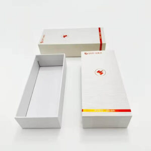 custom logo white empty lid and base paper gift boxes packaging 2 pieces rigid box 1