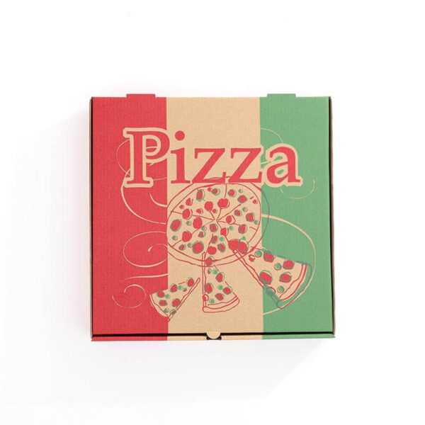 custom pizza box high quality practical white pizza boxes with logo carrier for pizza packages colored design packaging 4