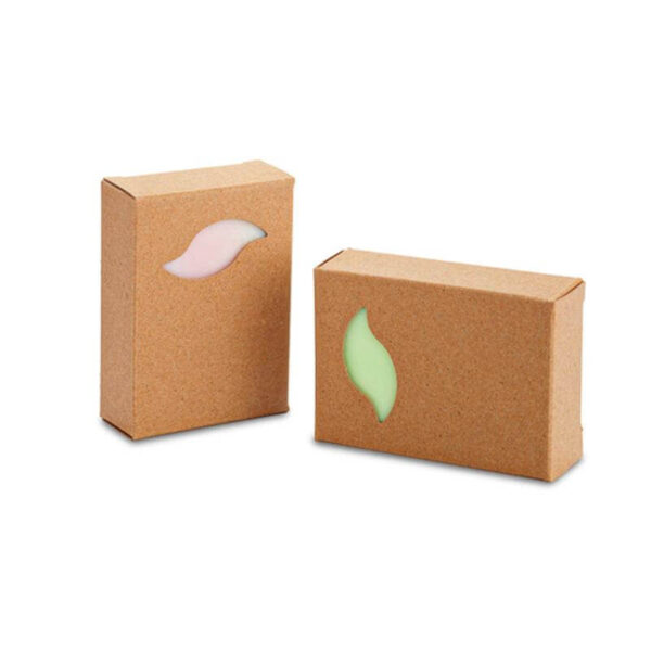 custom cheap price natural brown recyclable soap kraft paper package box 5