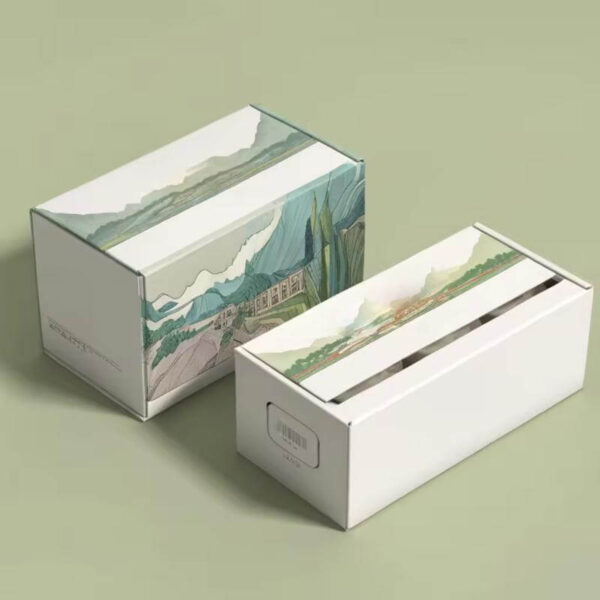 customized recyclable folding paper packaging box white rigid boxes with uv coating for perfume and cup cake box 2