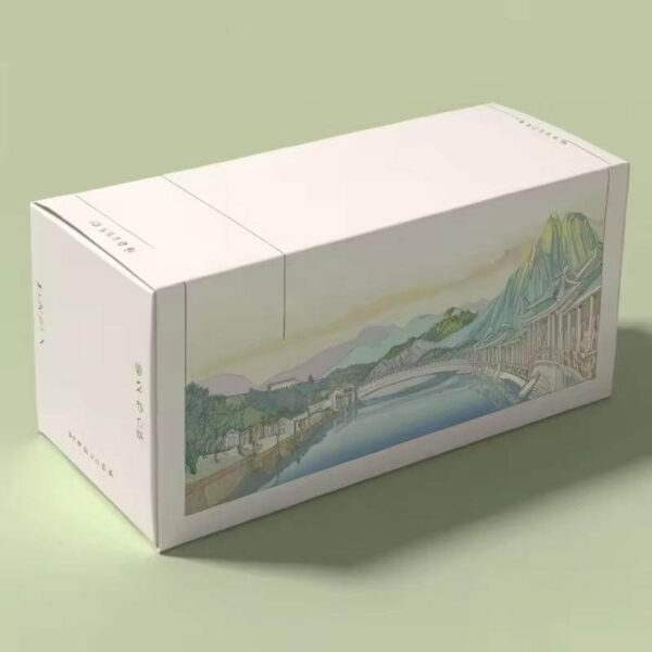 customized recyclable folding paper packaging box white rigid boxes with uv coating for perfume and cup cake box 5