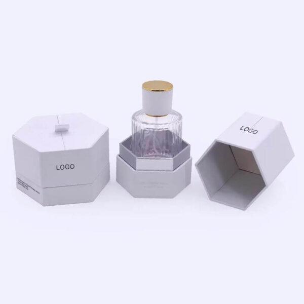 customized rigid cardboard packaging lid and base box for white perfume paper packaging boxes 2