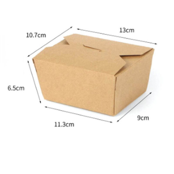 customized size printing disposable eco friendly kraft paper fast food packaging box salad box 2