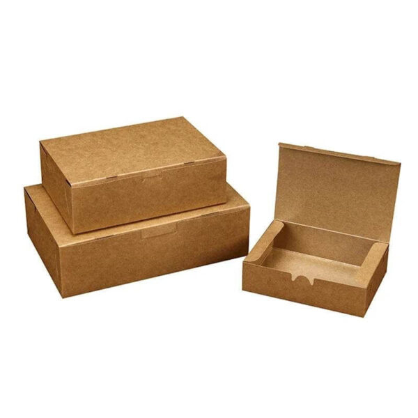 disposable lunch sandwiches brown kraft box fast takeaway paper box food packaging for salad 5