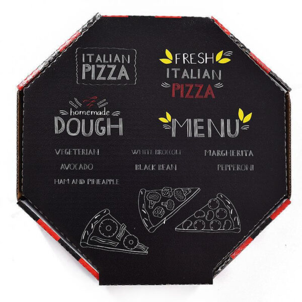 durable top bottom corrugated cardboard round pizza packaging package custom pizza box 4