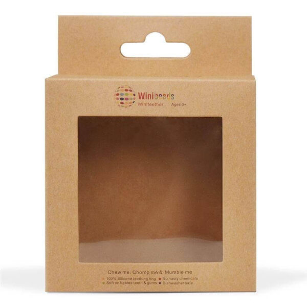 free sample hot selling eco friendly brown kraft paper packaging hanger folding box with pvc window 2