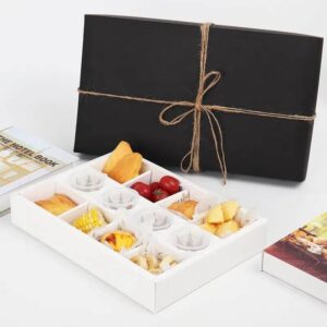 gift luxury rectangle dessert biscuit packaging custom print rigid cardboard chocolate box with insert 1