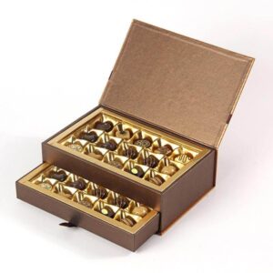 gold engagement personalized wedding chocolates favors classic signature cabinet luxury chocolate box 1