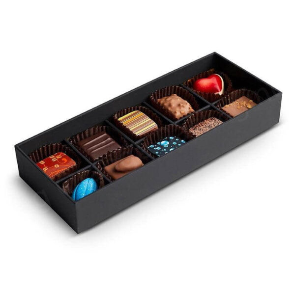 high quality gift truffle packaging box empty paper chocolate boxes with paper divider 5