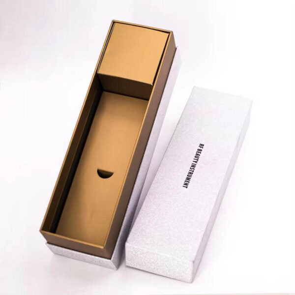 hing end cardboard matt silver wine box with magnetic closure champagne gift packaging luxury rigid box 2